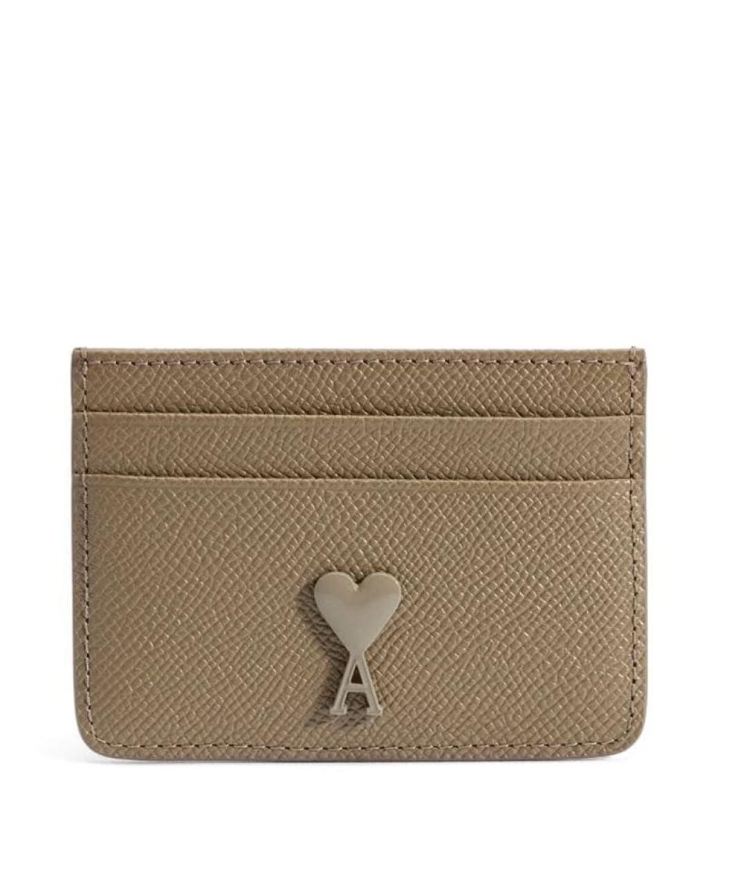Ami Paris Хаки кожаный кардхолдер, фото 1