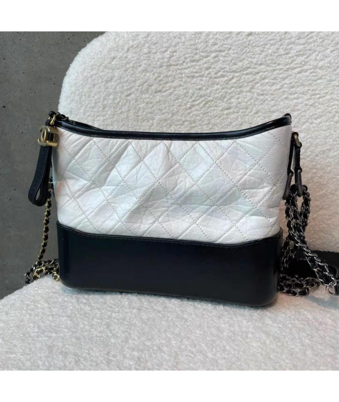 CHANEL Белая кожаная сумка через плечо, фото 3