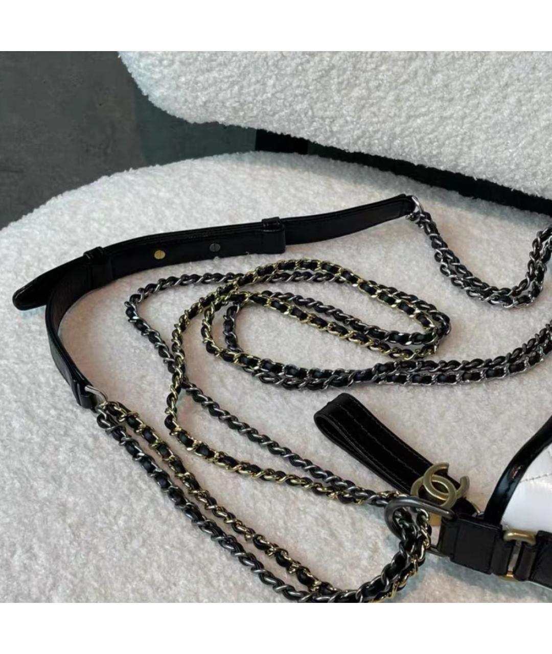 CHANEL Белая кожаная сумка через плечо, фото 5