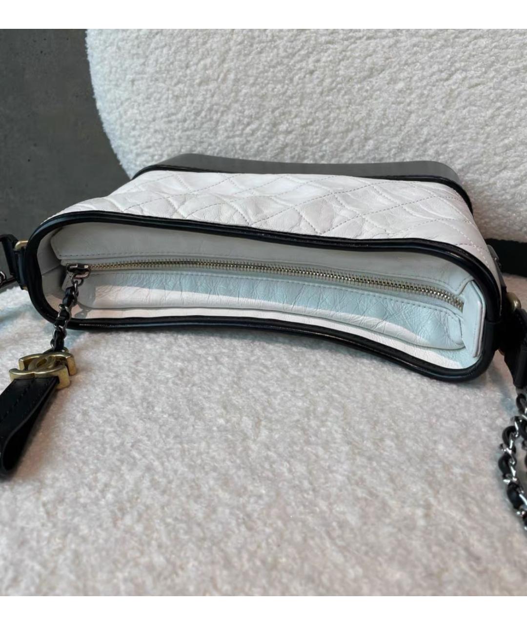 CHANEL Белая кожаная сумка через плечо, фото 4