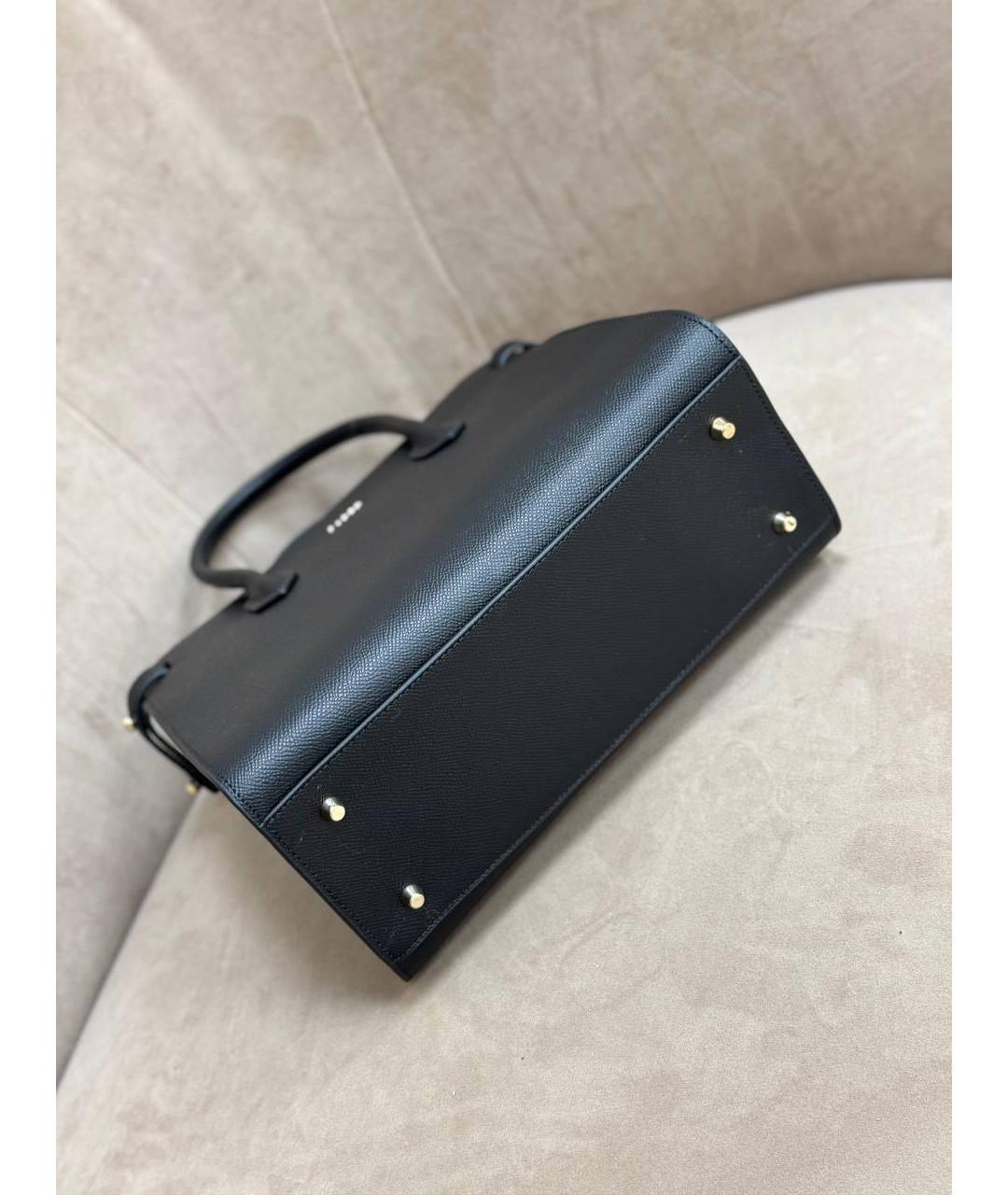 FURLA Черная кожаная сумка с короткими ручками, фото 6