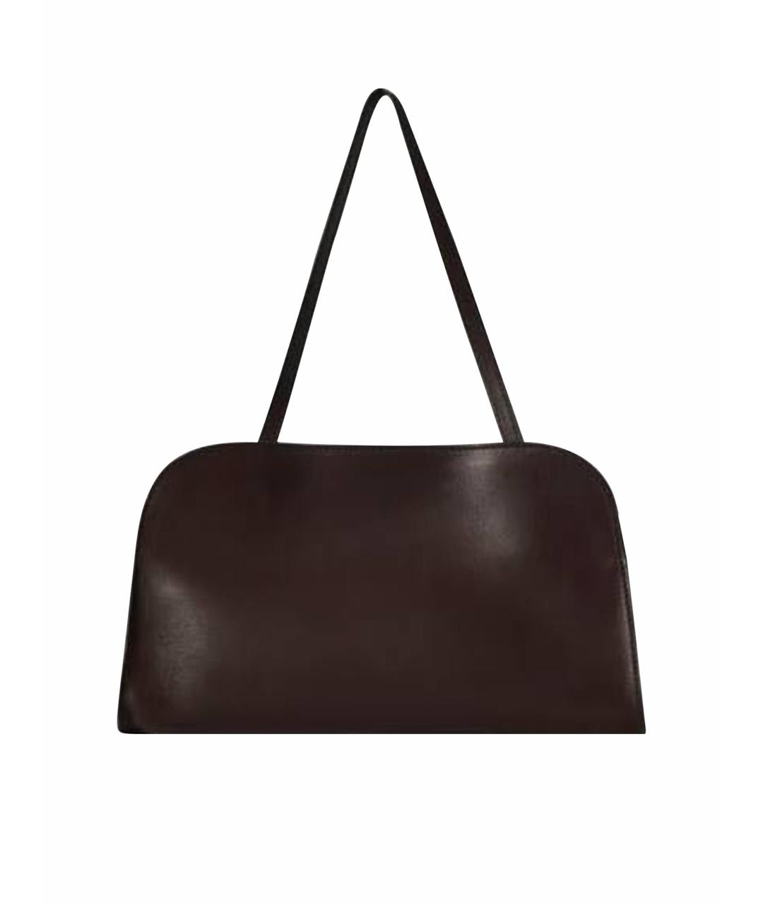 THE ROW Коричневая кожаная сумка с короткими ручками, фото 1