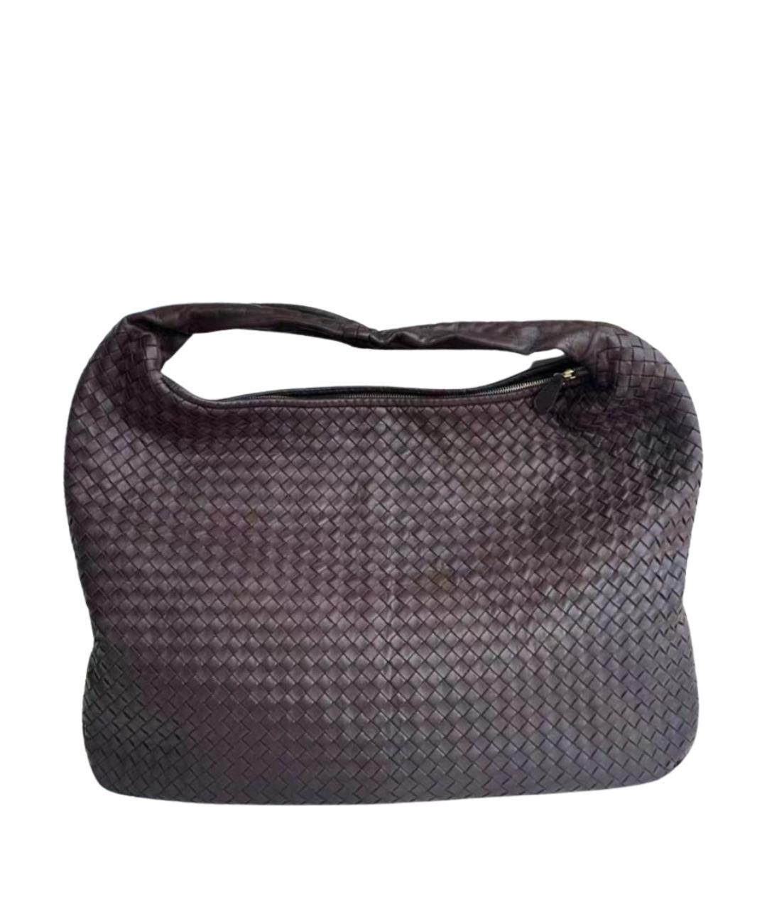 BOTTEGA VENETA Коричневая сумка с короткими ручками из лакированной кожи, фото 1