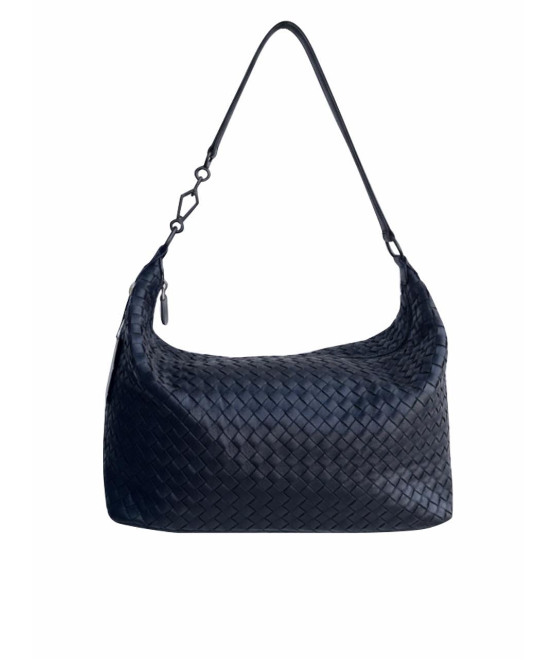 BOTTEGA VENETA Черная кожаная сумка через плечо, фото 1