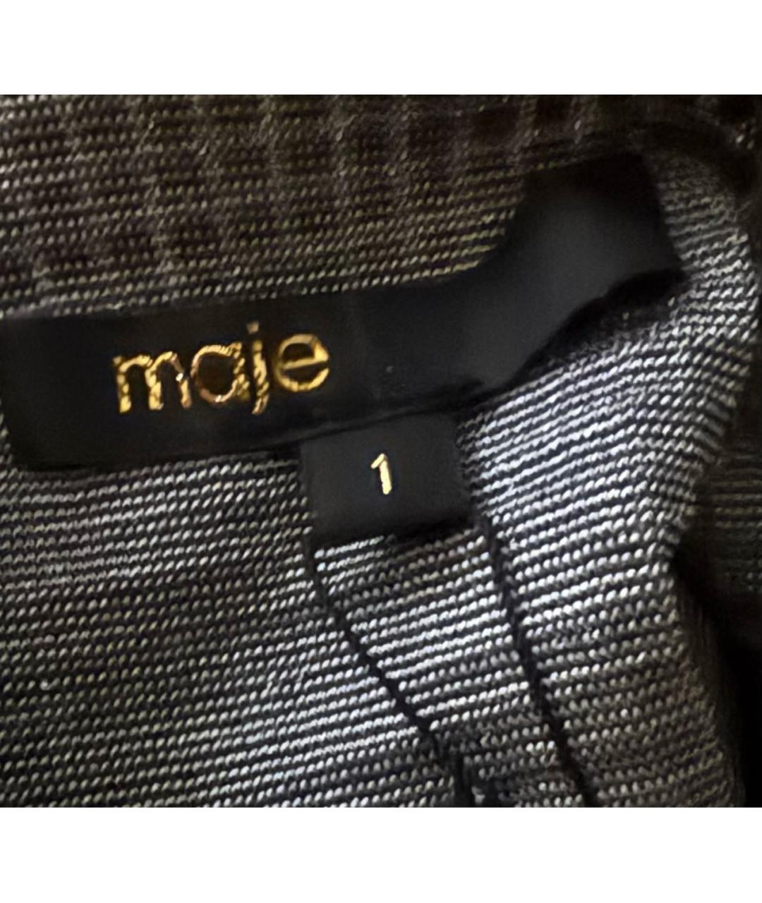 MAJE Серебряная полиамидовая блузы, фото 3