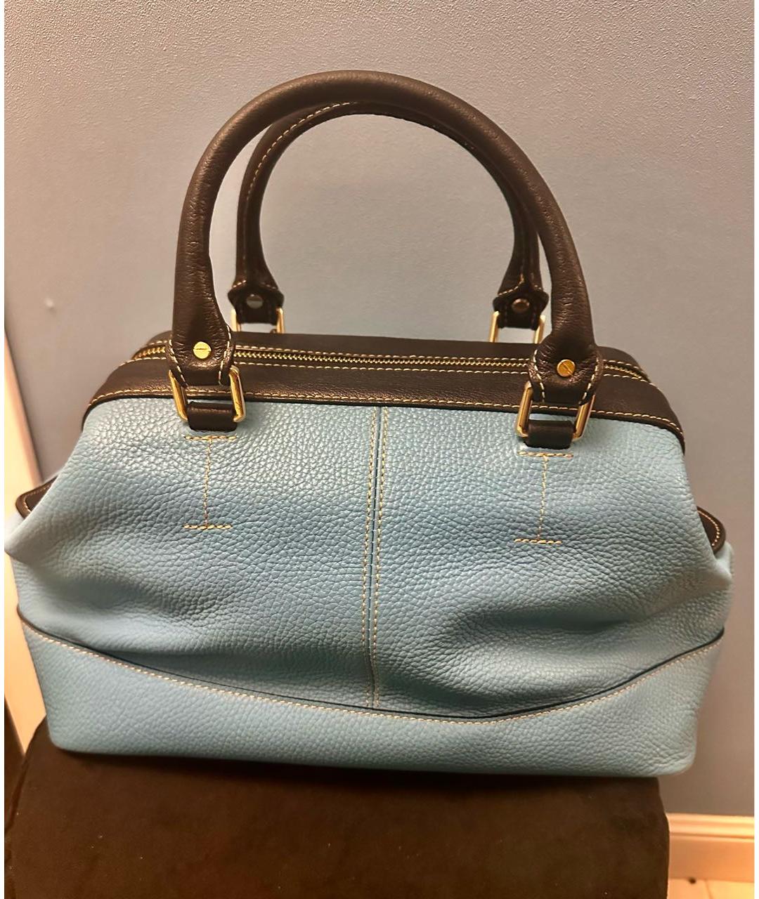 LOEWE Голубая кожаная сумка тоут, фото 2