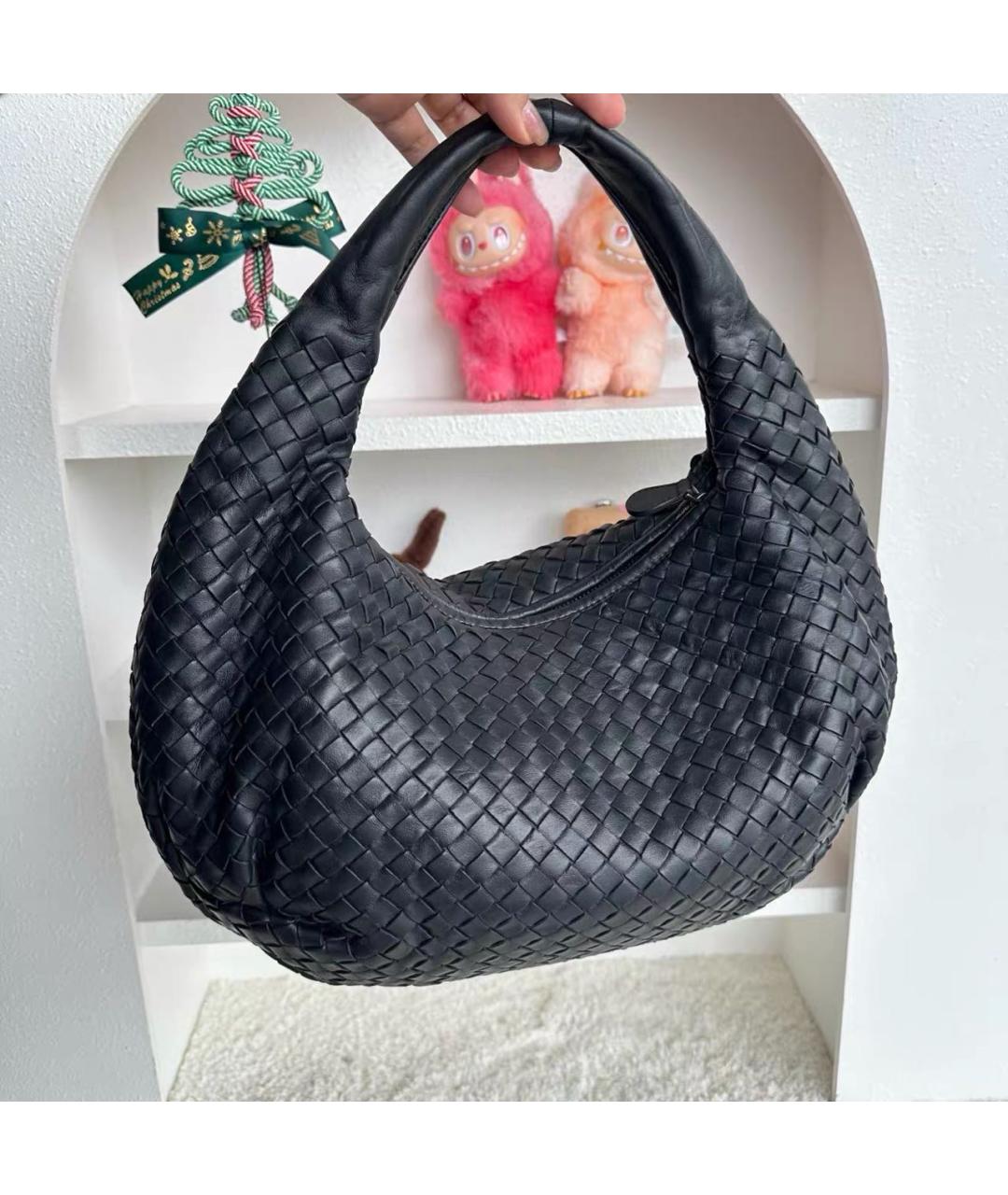 BOTTEGA VENETA Черная кожаная сумка тоут, фото 2