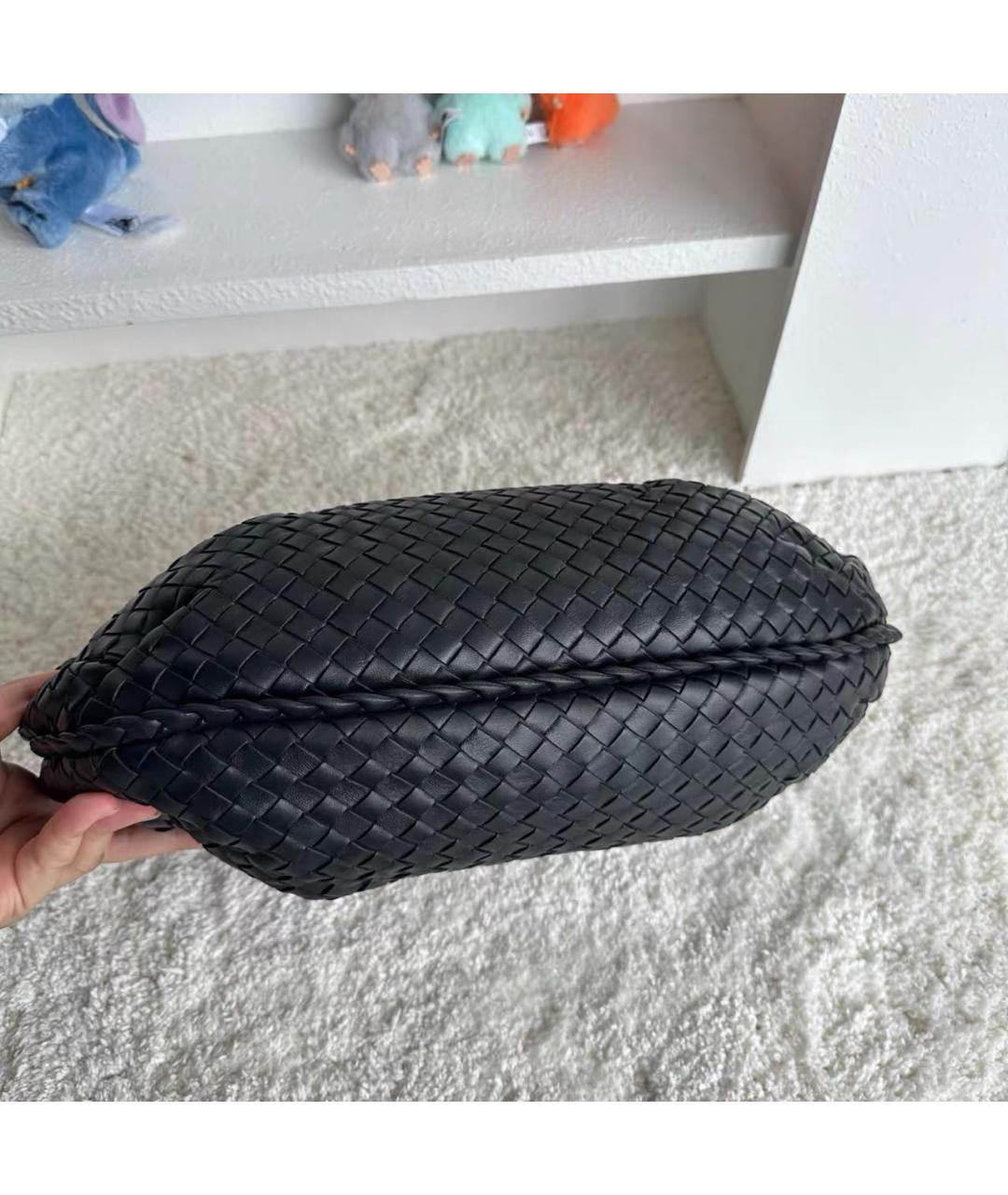 BOTTEGA VENETA Черная кожаная сумка тоут, фото 6