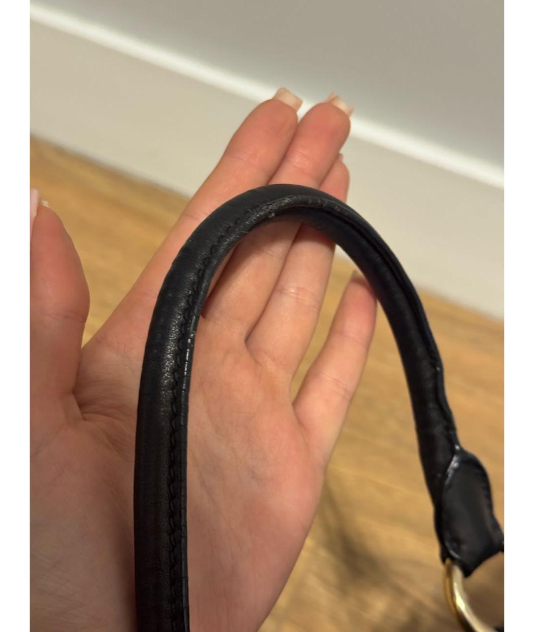 MIU MIU Черная кожаная сумка с короткими ручками, фото 7