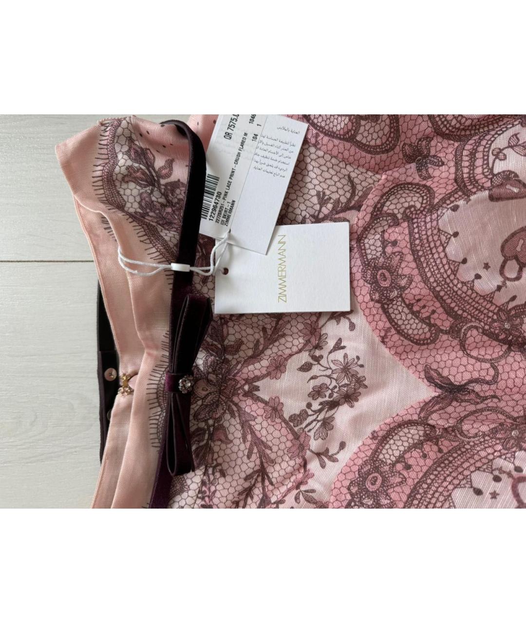 ZIMMERMANN Розовый шелковый костюм с юбками, фото 5