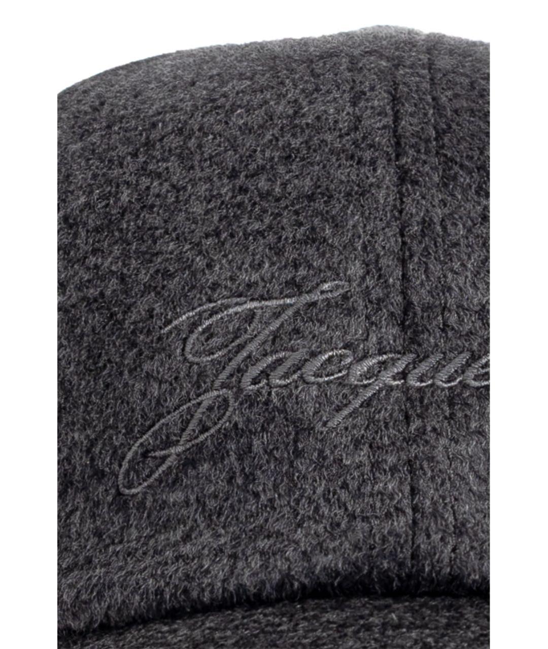 JACQUEMUS Серая шерстяная кепка, фото 2