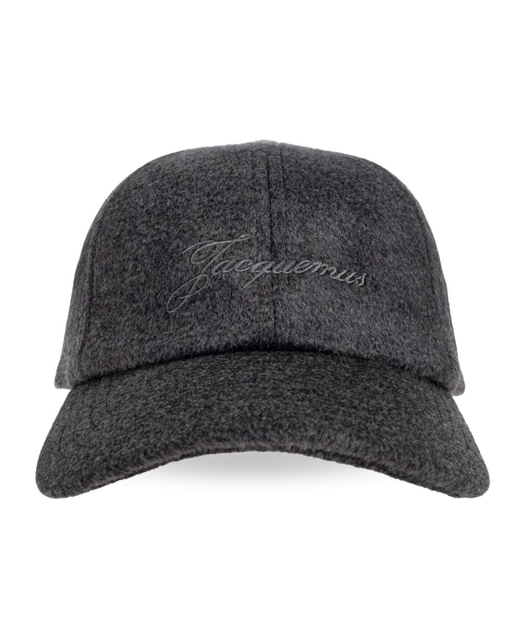 JACQUEMUS Серая шерстяная кепка, фото 1