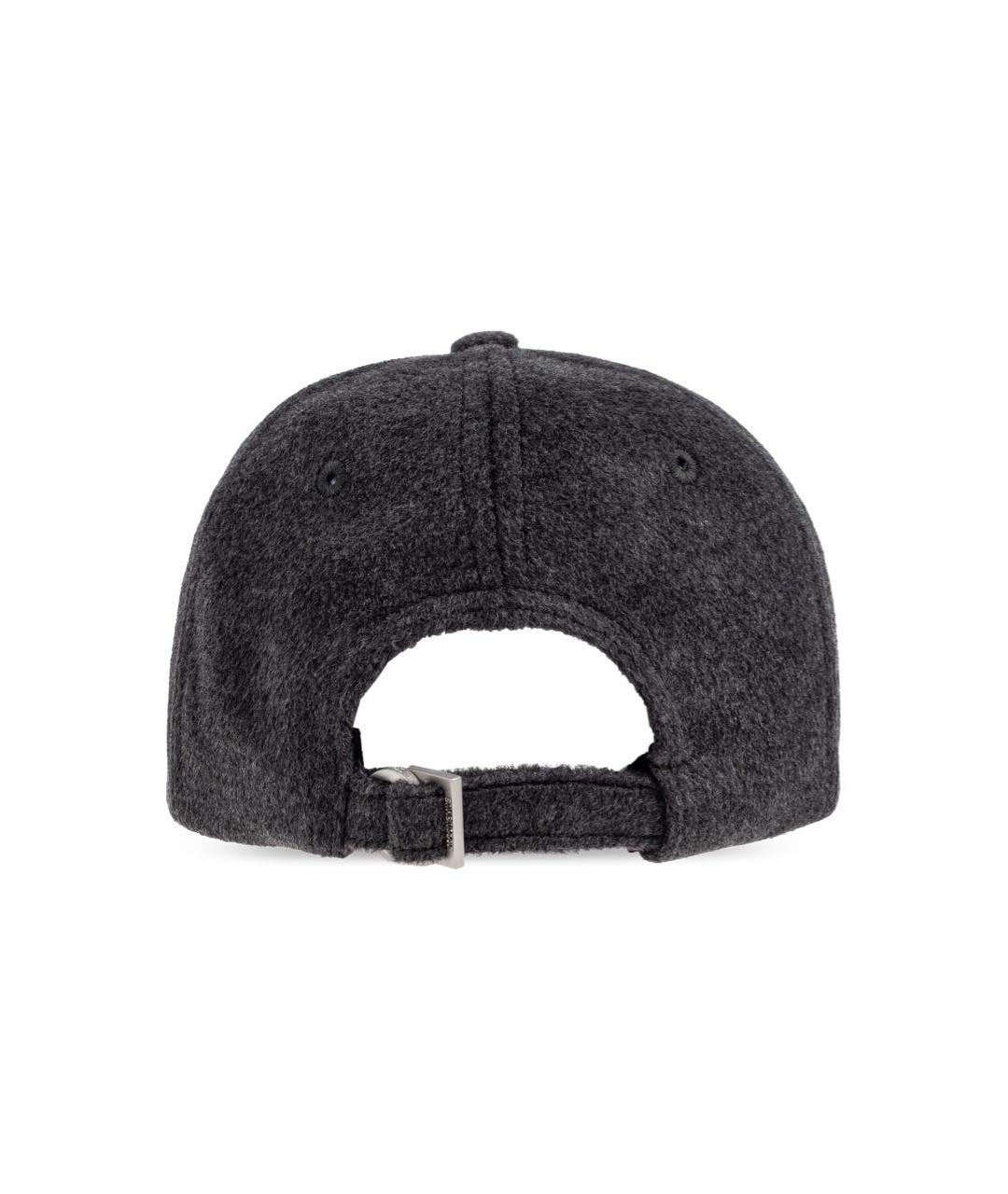 JACQUEMUS Серая шерстяная кепка, фото 3