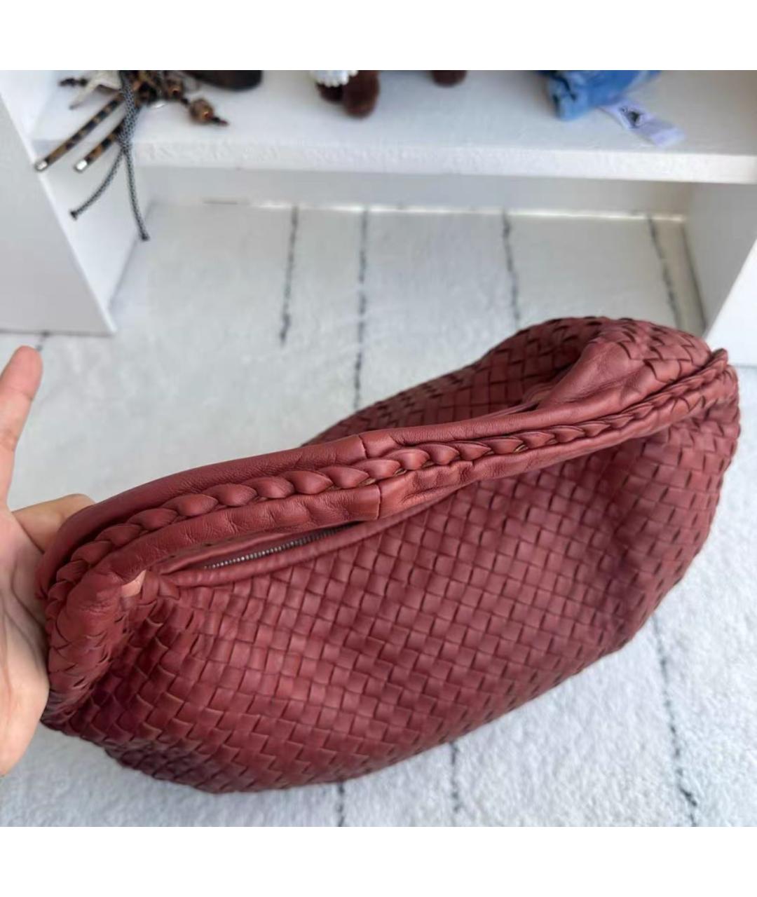 BOTTEGA VENETA Красная кожаная сумка тоут, фото 6