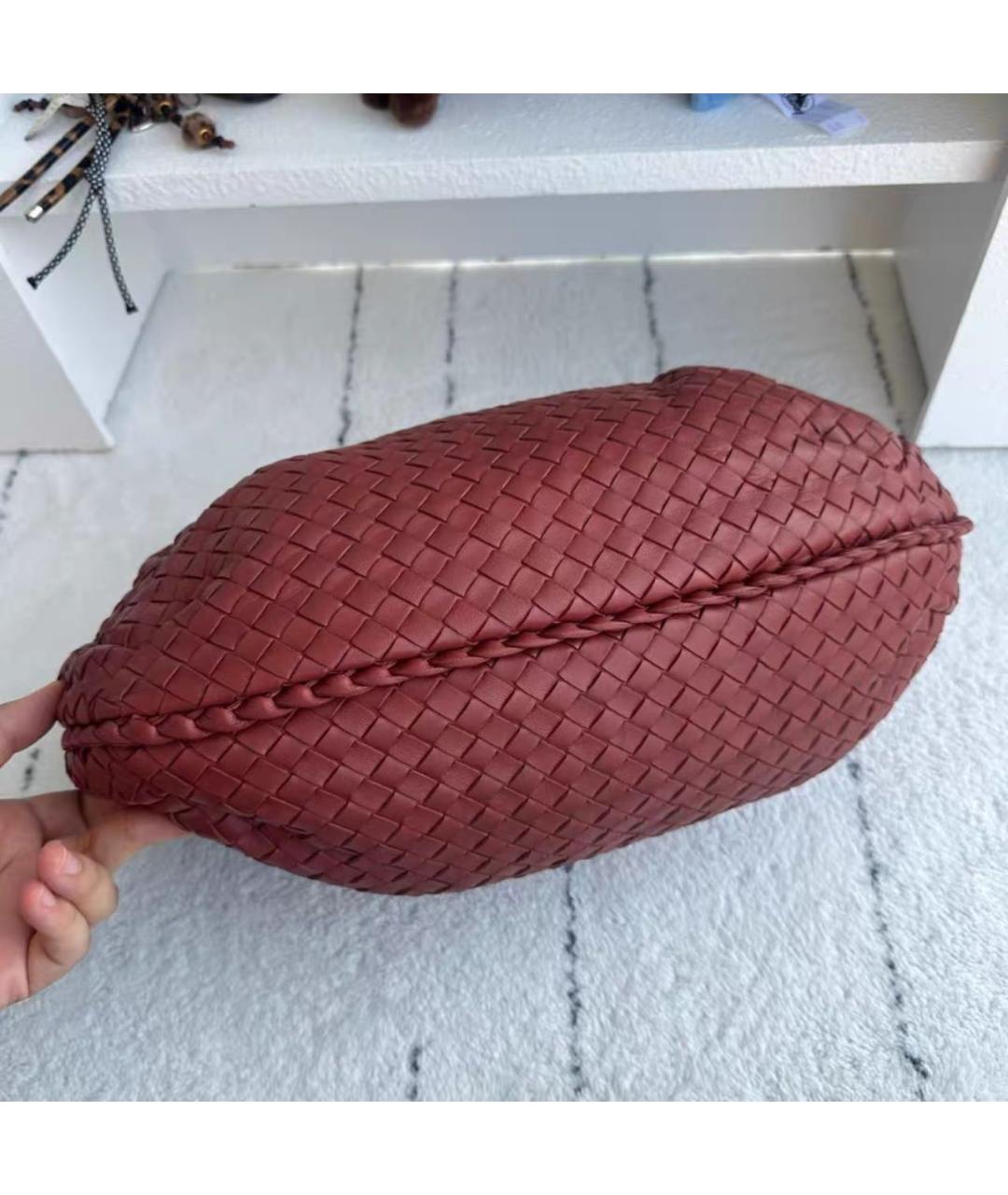 BOTTEGA VENETA Красная кожаная сумка тоут, фото 5