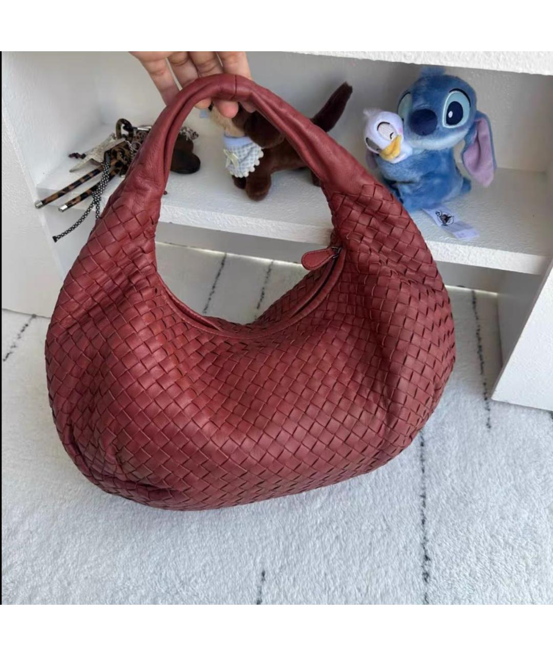 BOTTEGA VENETA Красная кожаная сумка тоут, фото 2