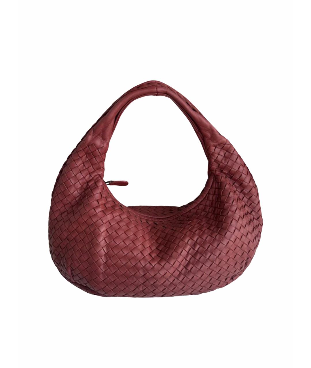 BOTTEGA VENETA Красная кожаная сумка тоут, фото 1