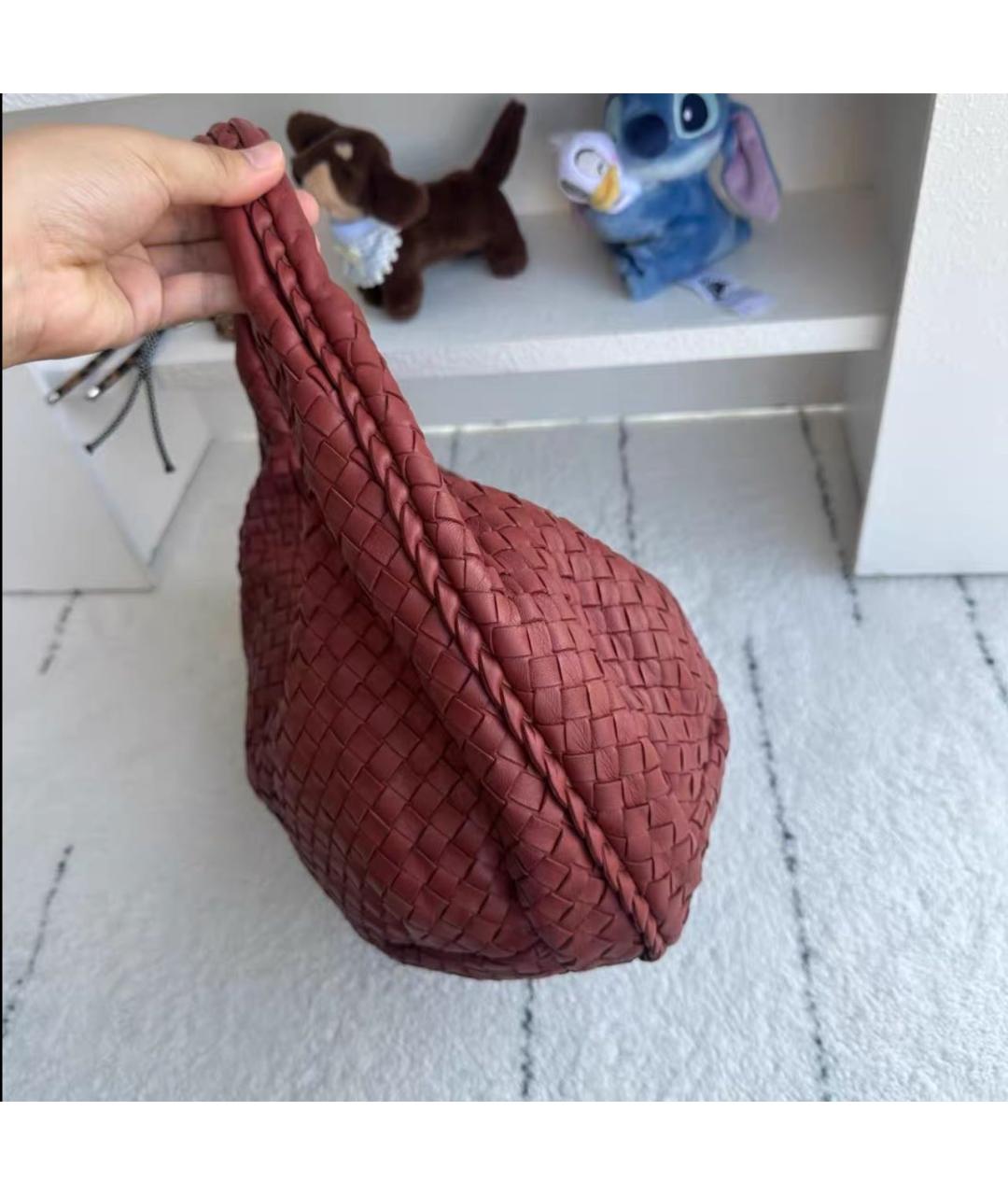 BOTTEGA VENETA Красная кожаная сумка тоут, фото 4