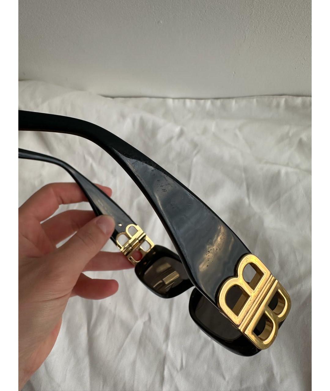 BALENCIAGA Черные пластиковые солнцезащитные очки, фото 5