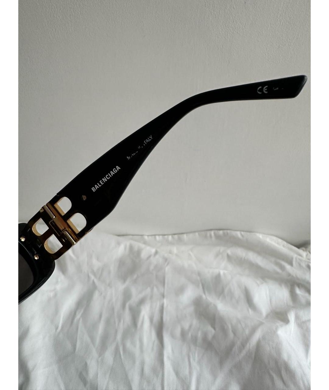 BALENCIAGA Черные пластиковые солнцезащитные очки, фото 8