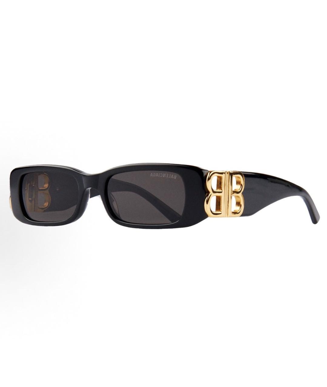 BALENCIAGA Черные пластиковые солнцезащитные очки, фото 9