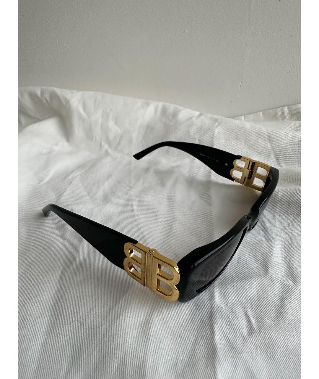 BALENCIAGA Черные пластиковые солнцезащитные очки, фото 2