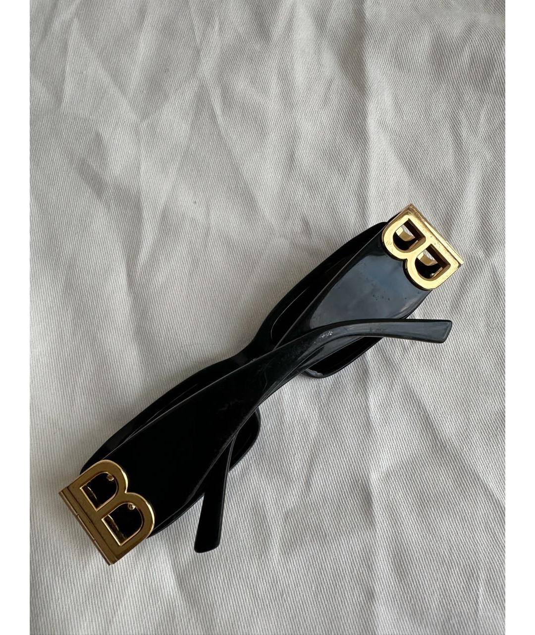 BALENCIAGA Черные пластиковые солнцезащитные очки, фото 6