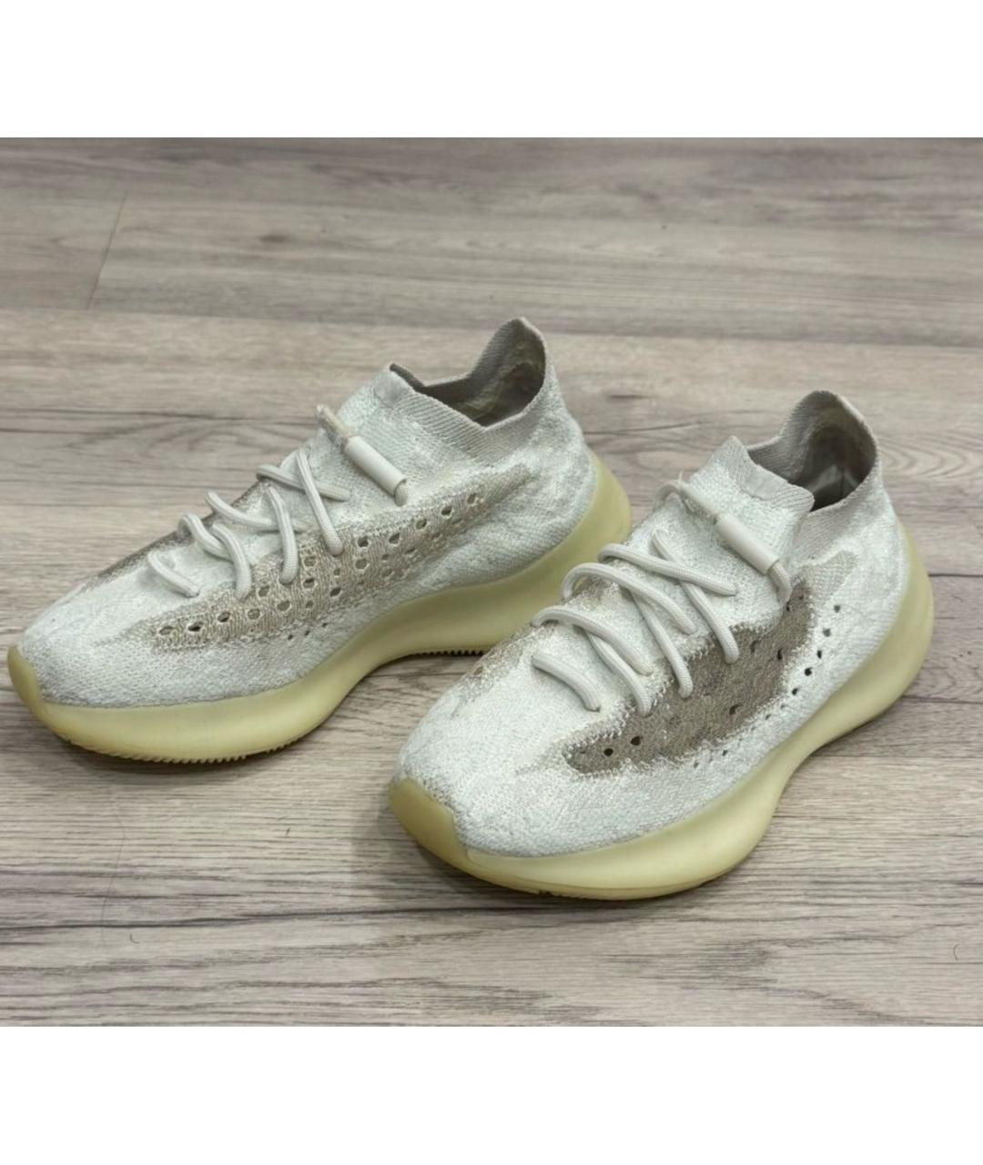 ADIDAS YEEZY Белые текстильные кроссовки, фото 4