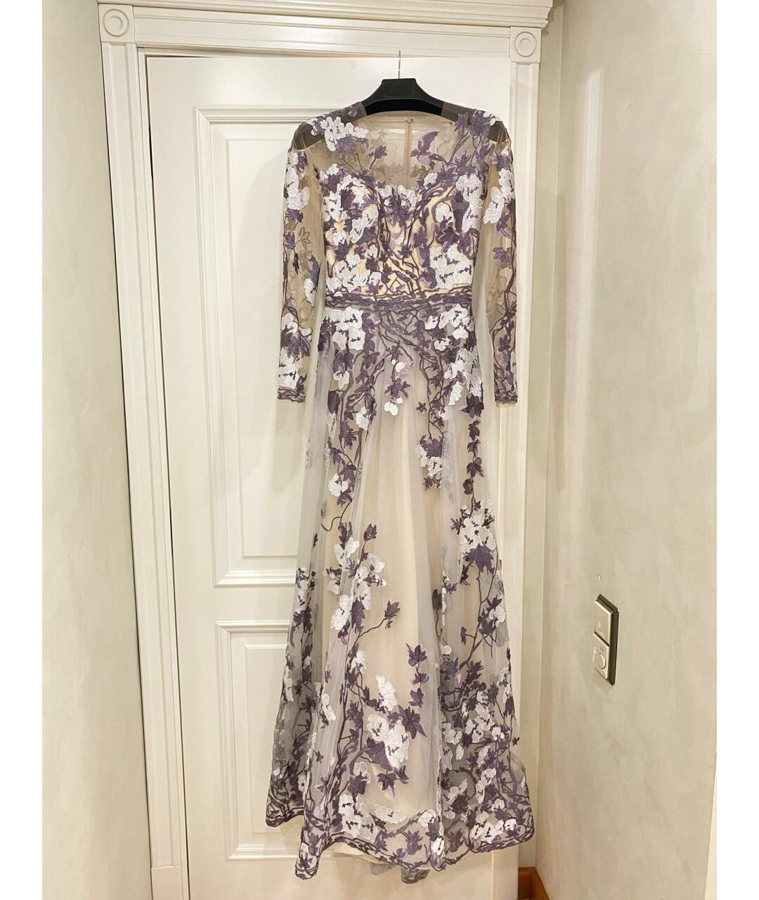 MIKAEL D. Фиолетовое кружевное вечернее платье, фото 7