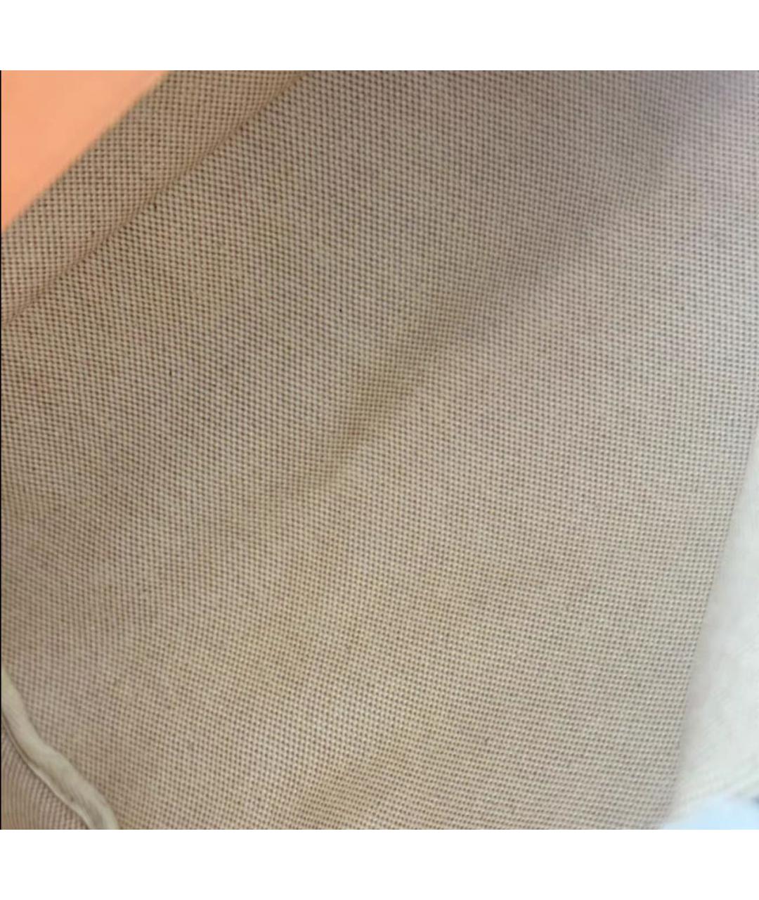 HERMES Бежевая кожаная сумка с короткими ручками, фото 4