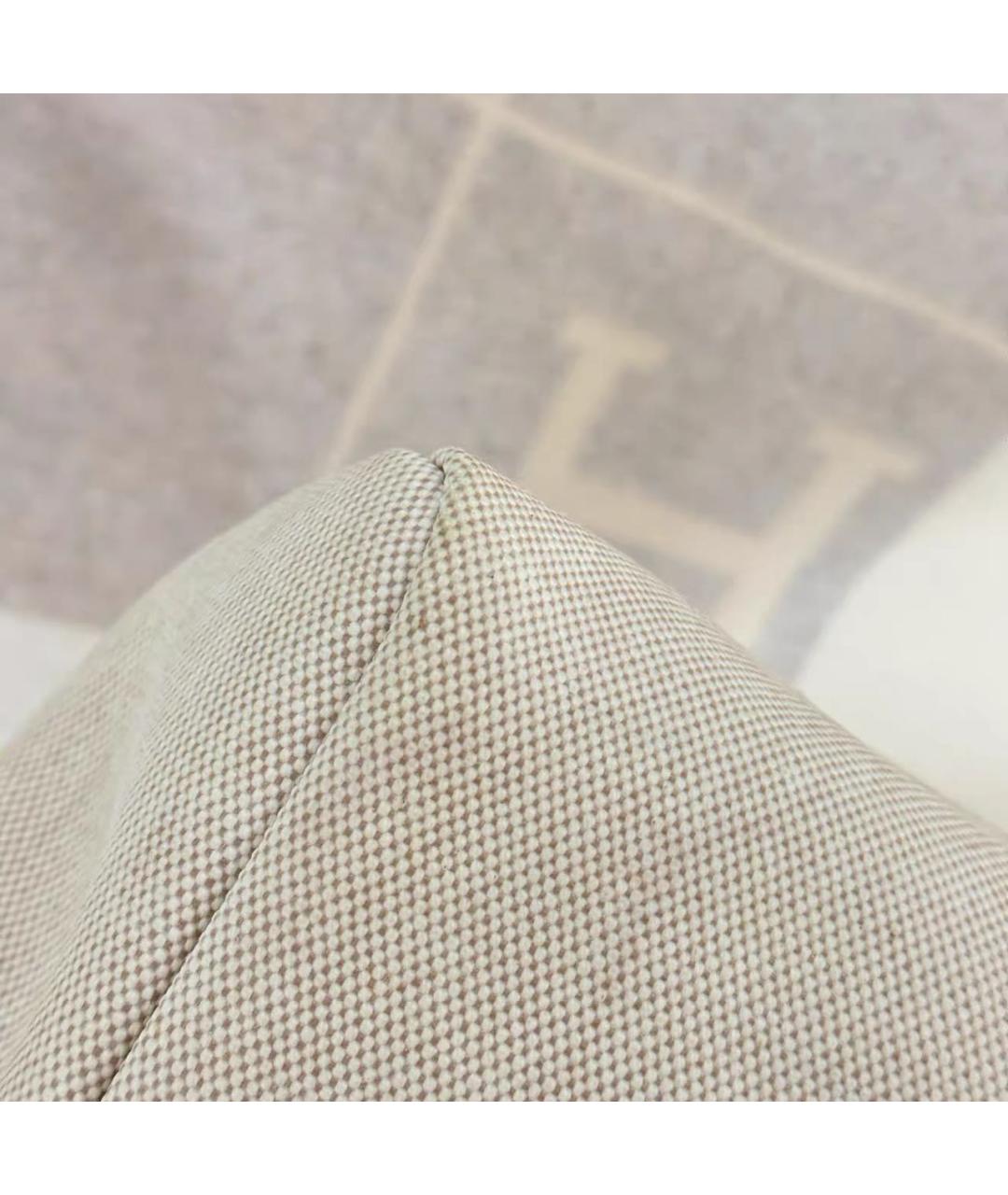 HERMES Бежевая кожаная сумка с короткими ручками, фото 7