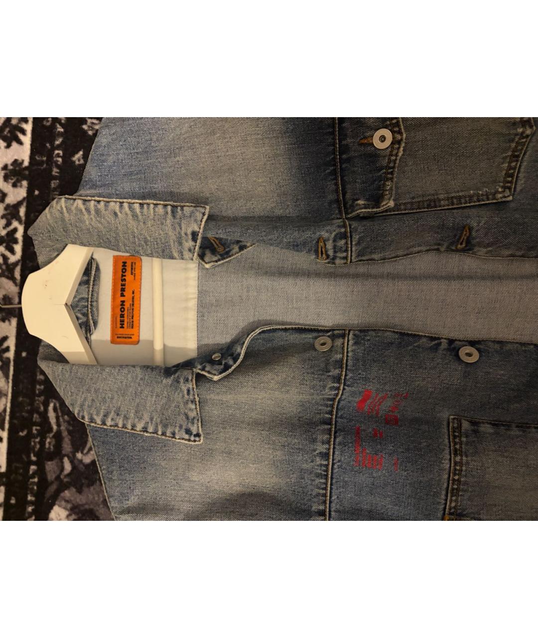 HERON PRESTON Синяя деним куртка, фото 3