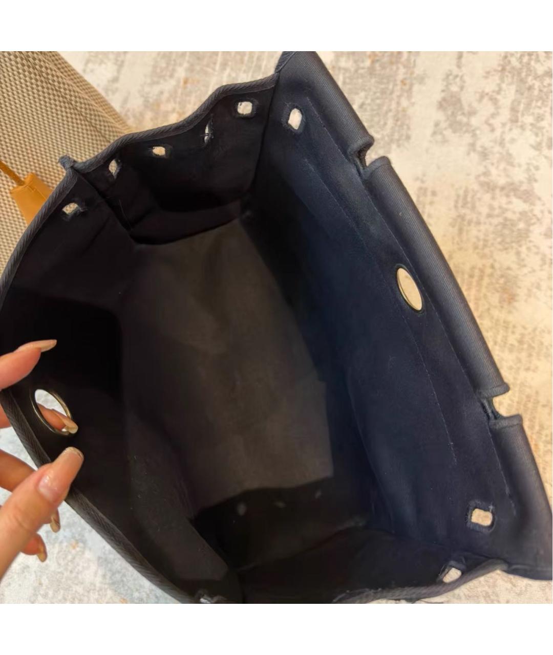 HERMES Бежевая кожаная сумка с короткими ручками, фото 7