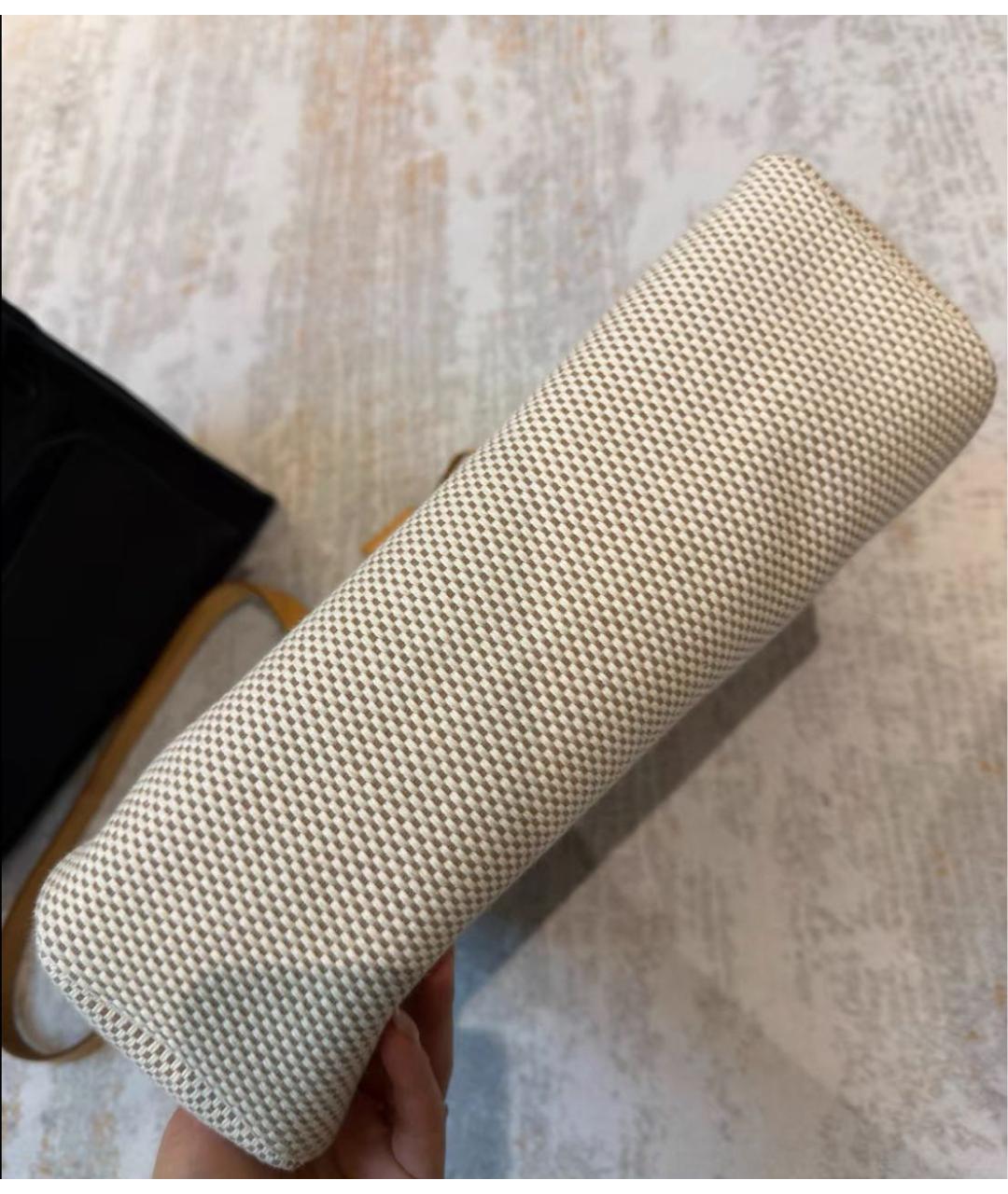 HERMES Бежевая кожаная сумка с короткими ручками, фото 5