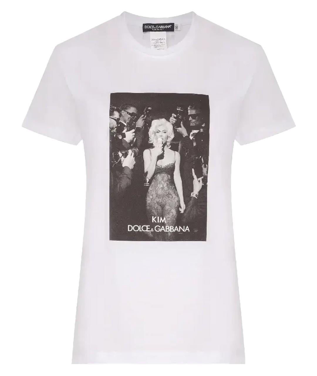 DOLCE&GABBANA Белая хлопковая футболка, фото 1