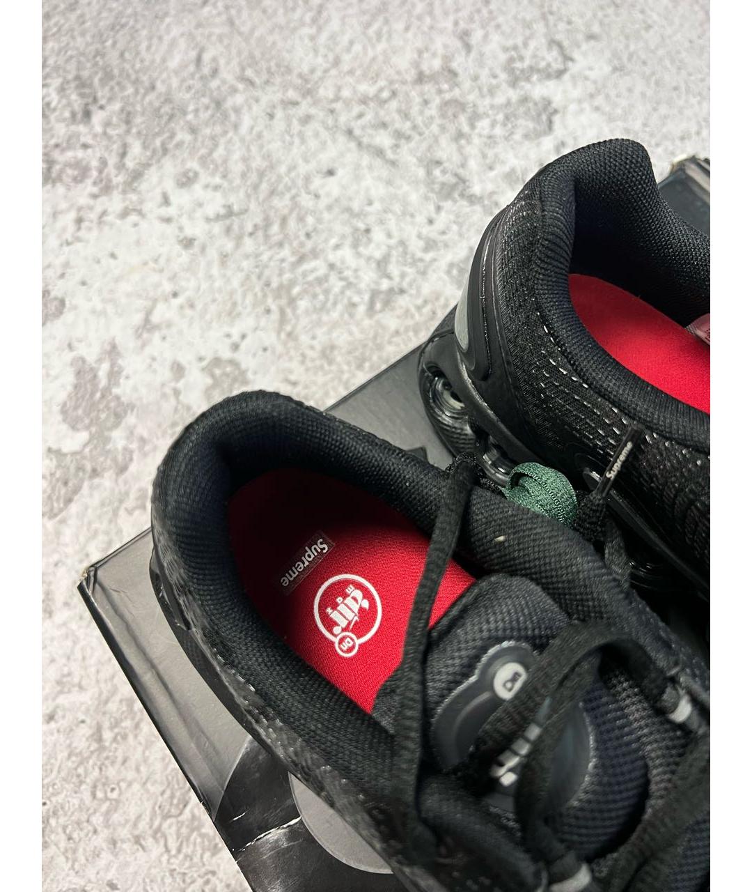 SUPREME Черные текстильные низкие кроссовки / кеды, фото 4