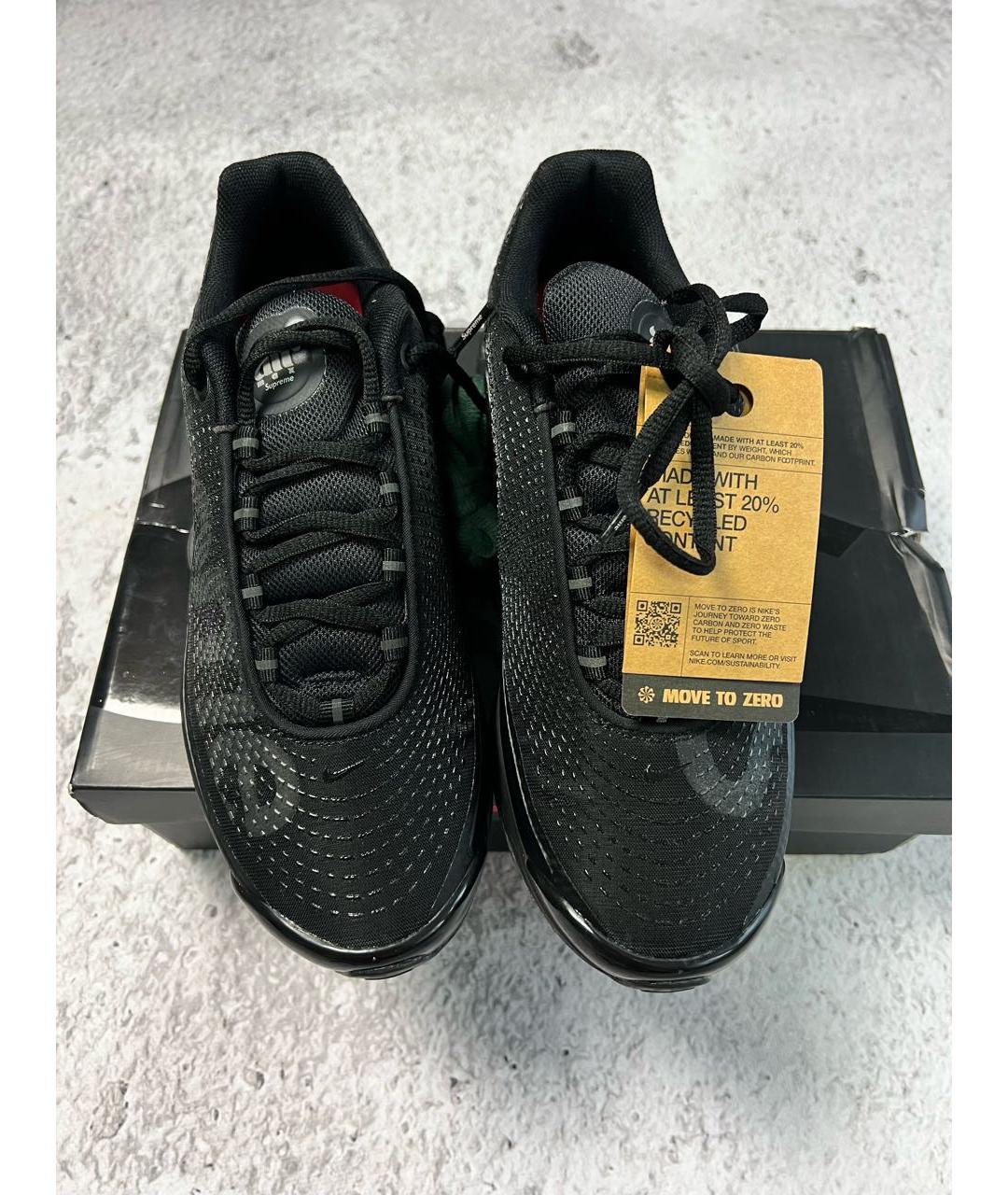 SUPREME Черные текстильные низкие кроссовки / кеды, фото 3