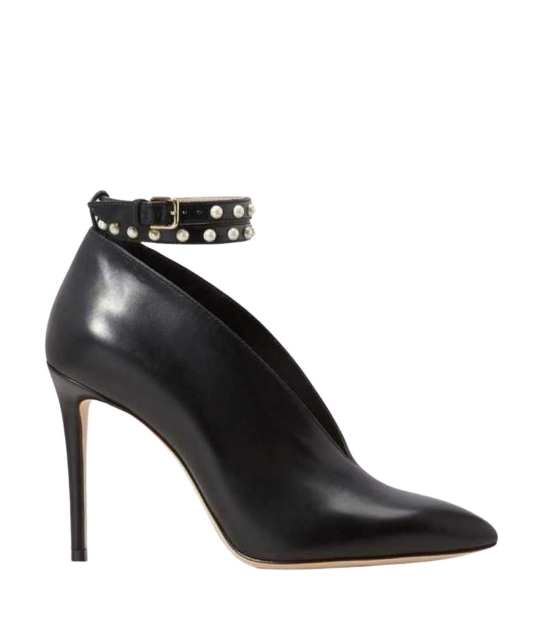 JIMMY CHOO Черные кожаные ботильоны, фото 1