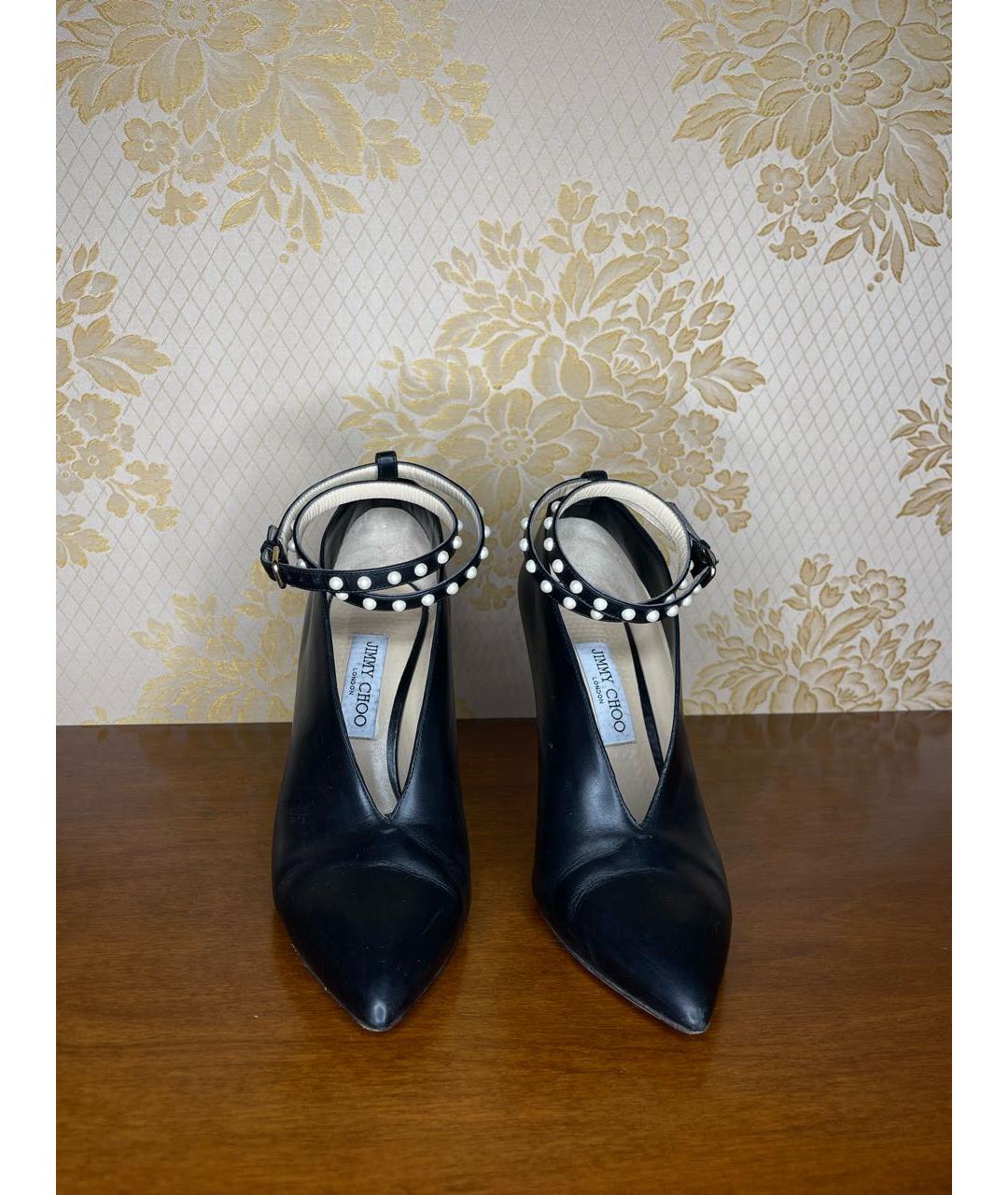 JIMMY CHOO Черные кожаные ботильоны, фото 2