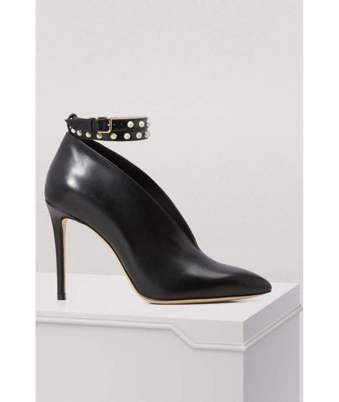 JIMMY CHOO Черные кожаные ботильоны, фото 9