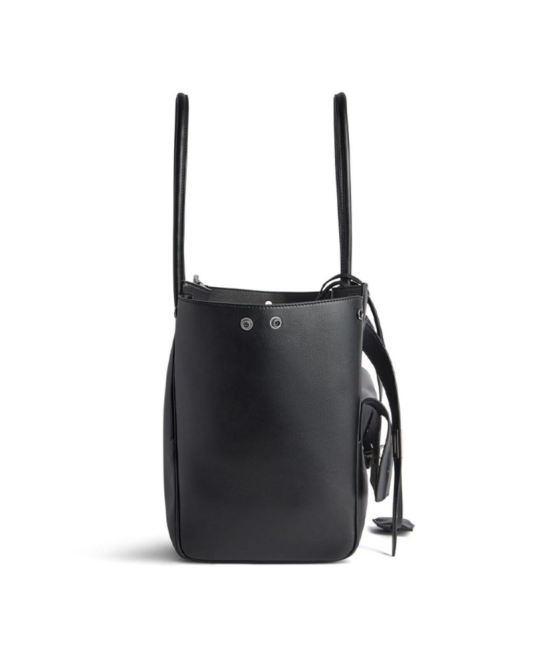 BALENCIAGA Черная кожаная сумка через плечо, фото 3