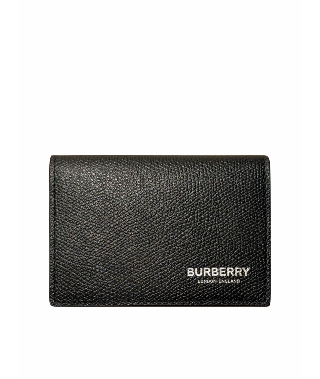 BURBERRY Черный кожаный кардхолдер, фото 1