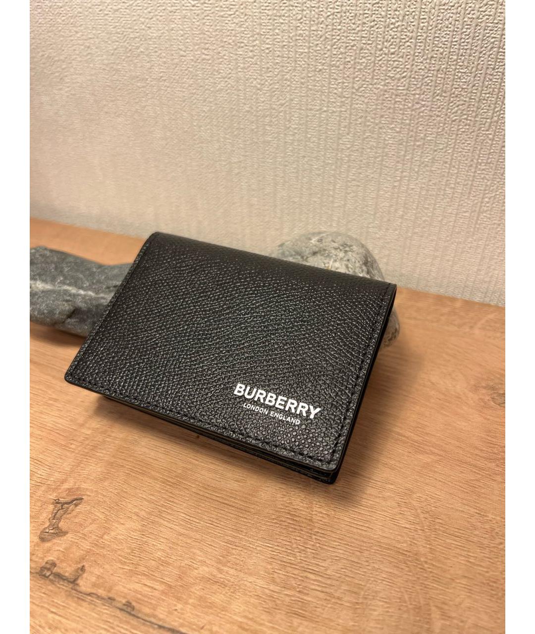 BURBERRY Черный кожаный кардхолдер, фото 2