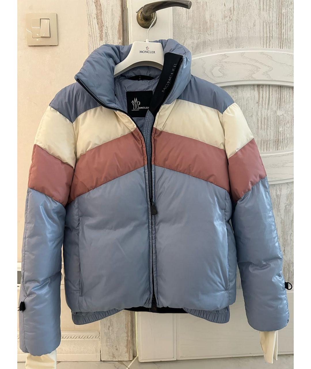 MONCLER Голубой пуховик, фото 5