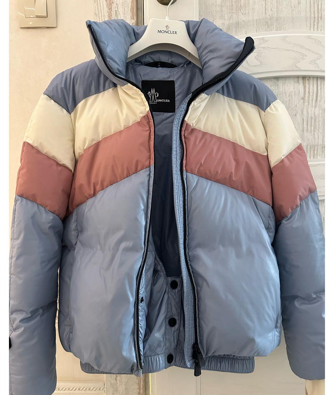 MONCLER Голубой пуховик, фото 4