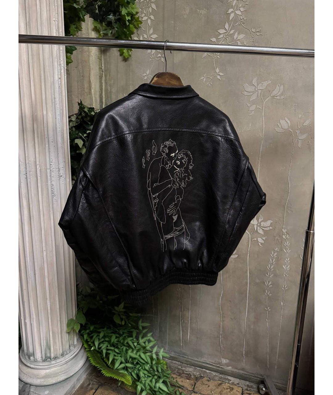 Enfants Riches Déprimés Черная кожаная куртка, фото 2