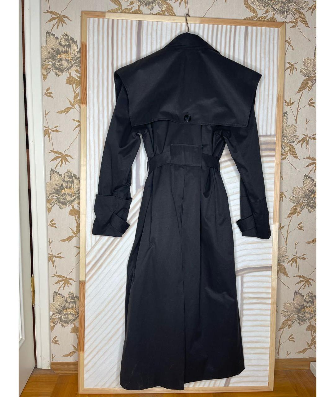 AUTENTIMENTS Черный хлопковый тренч/плащ, фото 2