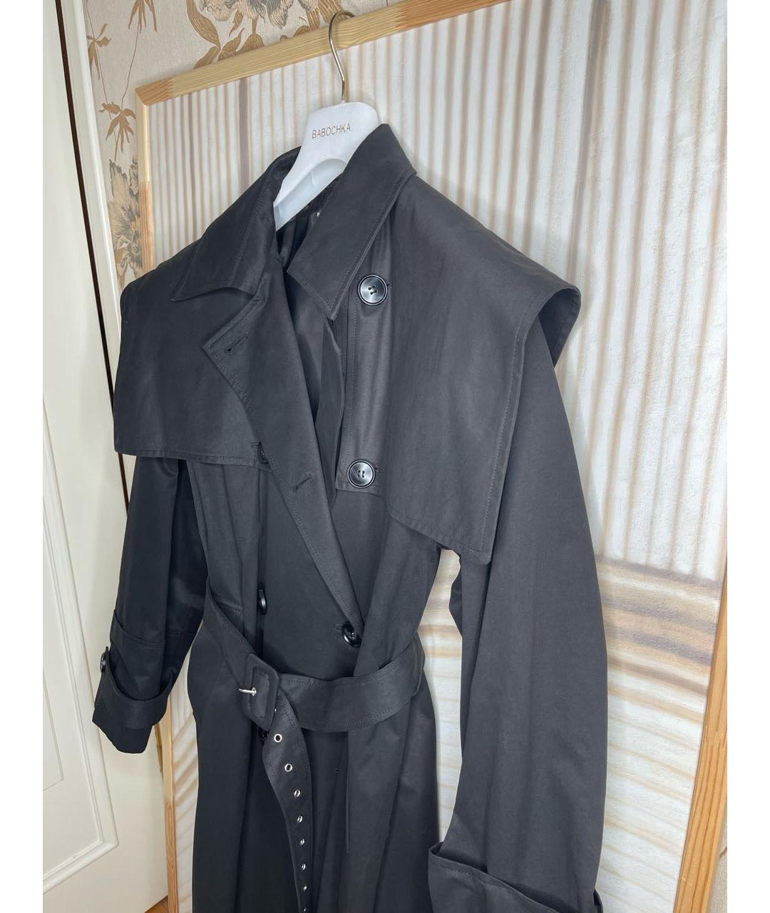 AUTENTIMENTS Черный хлопковый тренч/плащ, фото 4