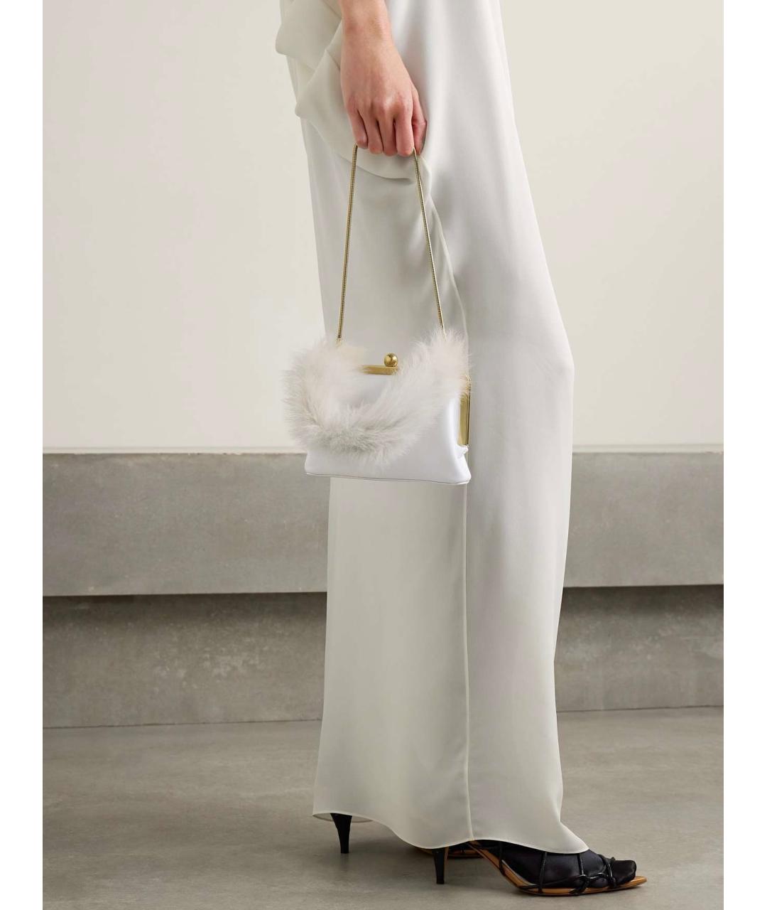 KHAITE Белая кожаная сумка с короткими ручками, фото 5