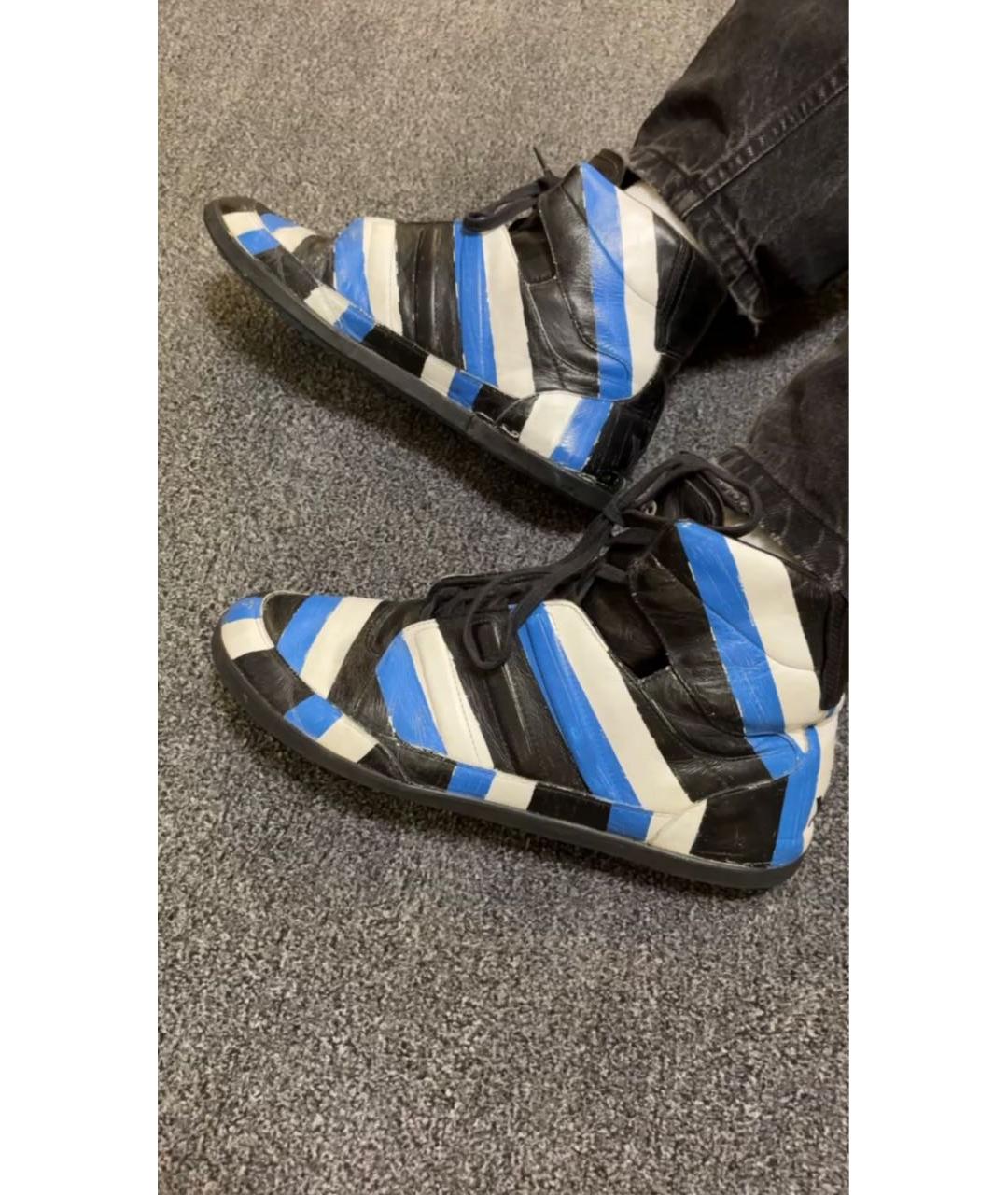 YOHJI YAMAMOTO Мульти кожаные высокие кроссовки / кеды, фото 6